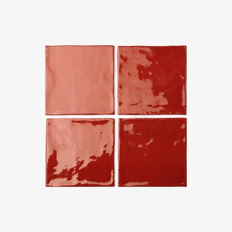 Jelly Glazed Tile | Vibrant Red