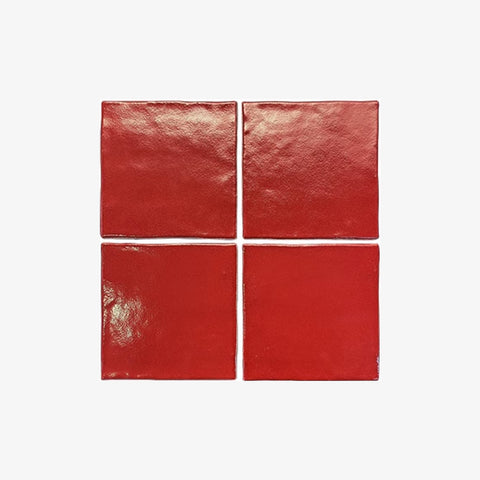 Jelly Glazed Tile | Semi Matt Red