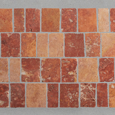 Red Travertine Marble - Rough Cut