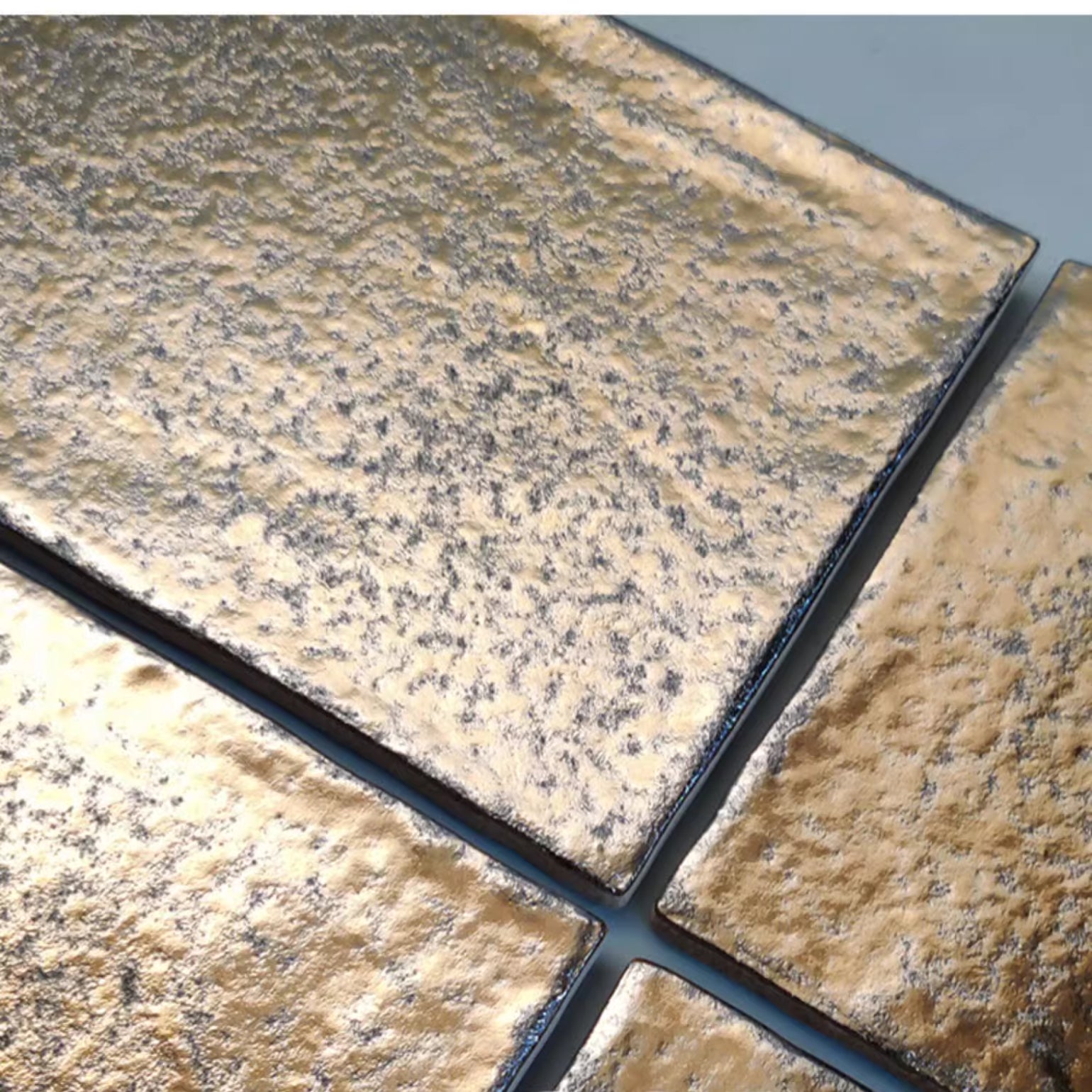 Gold Structured Tile | Small Rectangle