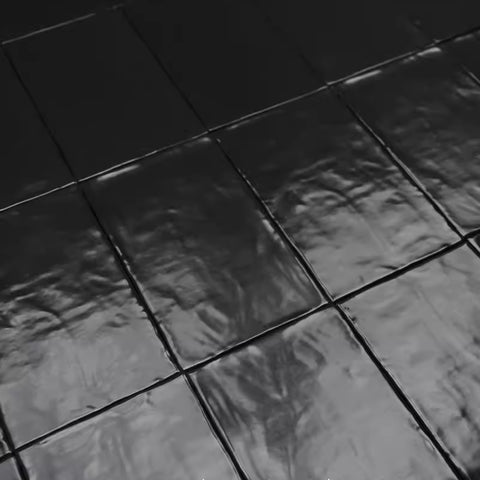 Black Glazed Rectangle Tile