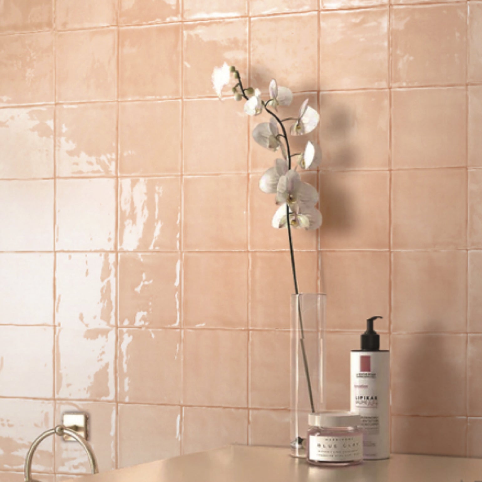 Jelly Glazed Tile | Coral Light Red